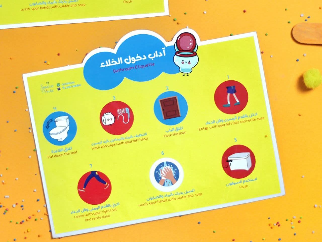 ملصقات آداب دخول الخلاء